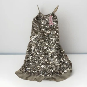 Grls metallic silver Size 10/12 pleated Party dress NWT - Picture 1 of 6