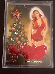 Benchwarmer 2019 Holiday Gem Card Red Foil Crystal McCahill 1/1 - Picture 1 of 1