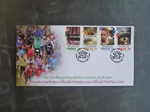 2014 juego de teatro Vanuatu 4 sellos FDC cubierta del primer día - Imagen 1 de 1