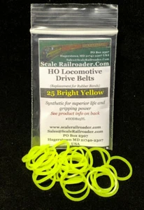 HO Drive Belt Rubber Band 25 Yellow Hi-F Hustler RDC Plow F3 F7 GP9 ATH90101 - Picture 1 of 1