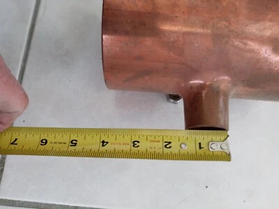 4" x 1" copper sweat tee - Image 1 of 2
