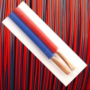50m Rot Blau LiYz 2 x 0,14mm² Kabel Litze Zwillingslitze 2-adrig 50 Meter - Picture 1 of 1
