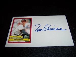 Tom Glavine Autographed 3" X 5" Index Card Guaranteed HOF W/ Pass Authentication - Picture 1 of 1
