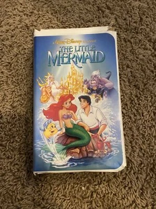 The Little Mermaid Black Diamond BANNED Cover Disney Artwork VHS 1989 Clamshell - Foto 1 di 5
