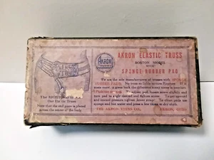 Vintage medizinisches Fachwerk Akron Quacksalber Bruch Heilung Werbung Box Boston Mechano - Bild 1 von 13