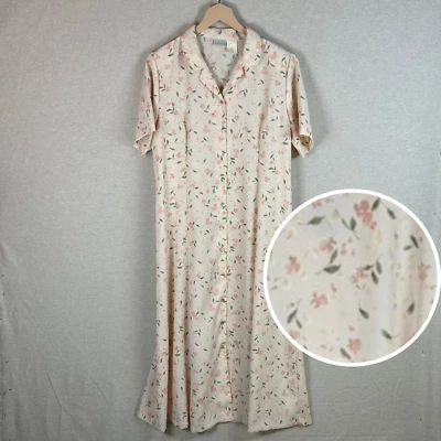 Vestido midi vintage Koret para mujer floral con botones delanteros talla 16 Cottagecore femenino Foto 1 de 4
