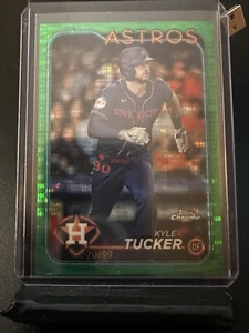2024 Topps Chrome Green Wave Refractor #112 Kyle Tucker Houston Astros 20/99 - Bild 1 von 3