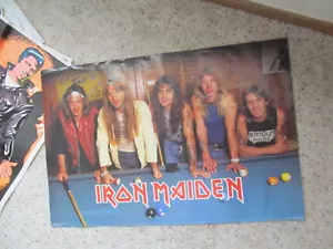 IRON MAIDEN BAND POSTER - 23 X 35 - POSTER - VINTAGE 1984 - LANGE HAARE Ära - Bild 1 von 9