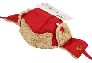 NEW GOOD2GO TRAPPER HAT Dog S/M Fleece Brrr-Blocker red small medium chin strap - Picture 1 of 9