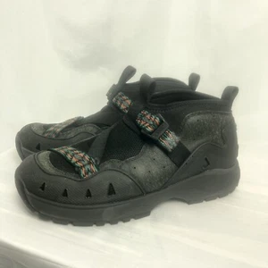 Teva Wanderschuh Revive schwarz mittel wasserdicht Herren 8,5 Damen 10 grüne Riemen - Bild 1 von 8