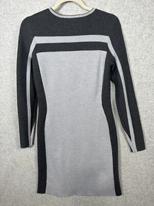Maglione Athleta Donna Piccolo Grigio Heather Nero Casual Manica Lunga - Foto 1 di 12