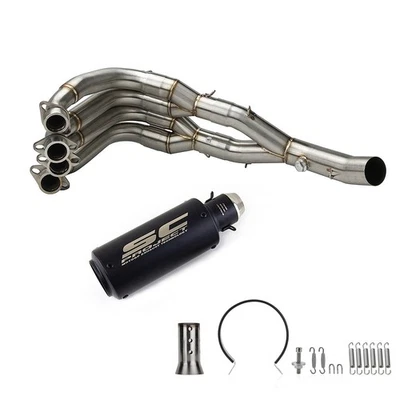 High Performance Exhaust System Muffler Tips Black For Yamaha YZF R6 2006-2020 Foto 1 de 4