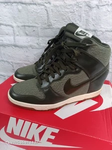 Nike Dunk High Sky Hi Hidden Wedge Forest Green Gum Sneakers Women’s Size 9.5 - Picture 1 of 10