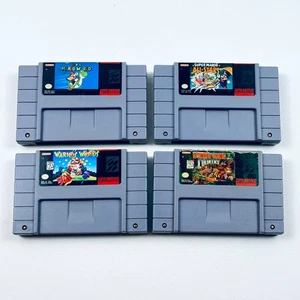 Super Nintendo SNES Game Lot Super Mario World All-Stars Donkey Kong Country - Picture 1 of 4