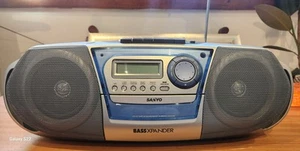 Sanyo BoomBox CD Portable Radio Cassette Recorder. Model: MCD-ZX700F.100%working - Picture 1 of 8