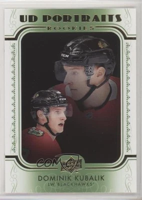 2019-20 Upper Deck UD Portraits Rookies Green Dominik Kubalik #P-97 Rookie RC - Image 1 of 2