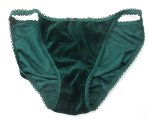 NEW Victoria's Secret COUNTRY Velvet String Bikini Panty Green Size L Vtg 90's - Picture 1 of 6