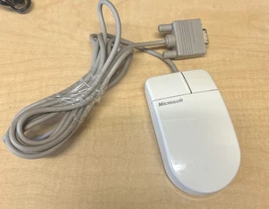 Vintage Microsoft Serial Mechanical Ball Wired Mouse DB9 (9-Pin) - UNTESTED - Picture 1 of 4