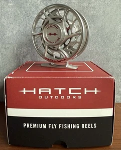 HATCH Fly Reel Fly Fishing Iconic 4+ colore argento - Foto 1 di 10