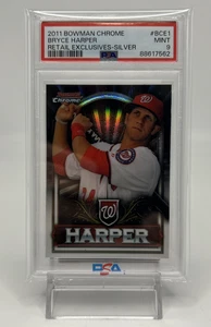 2011 Bowman Chrome Bryce Harper Silver PSA 9 🔥 RC – Phillies Playoffs Star - Picture 1 of 5