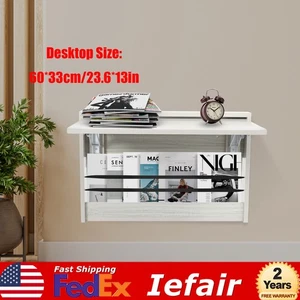 Wall-mounted Folding Table 90° Foldable Wall Table Fold Down Table 24.8x16.3 in - Picture 1 of 15