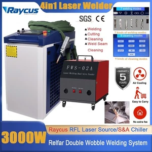 Máquina de limpieza de corte de soldadura láser de metal portátil 3000 W 380 V Raycus 4 en 1 EE. UU. - Imagen 1 de 23