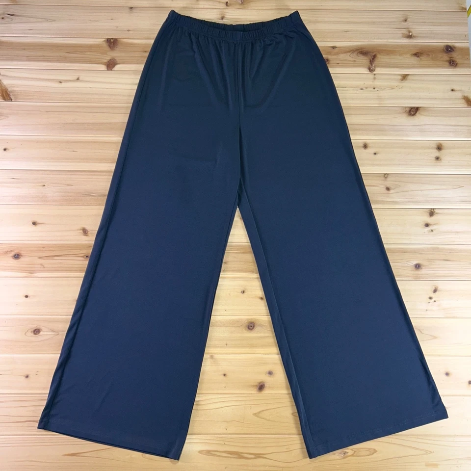 Bob Mackie Pants Womens Small Charcoal Gray Wide Leg Wearable Art Dress Pants - Image 1 of 4