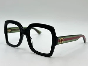 GUCCI GG0036SN 002 RX Black/Green/Red/Gold FRAME ONLY AUTHENTIC JAPAN - Picture 1 of 12