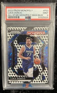 2023 Panini Monopoly Man B&W Prizm All-Star #PS3 Luka Doncic Mavericks PSA 9 - Bild 1 von 2