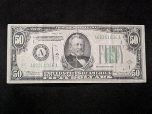 $50 1934 Series Banknote - Picture 1 of 2