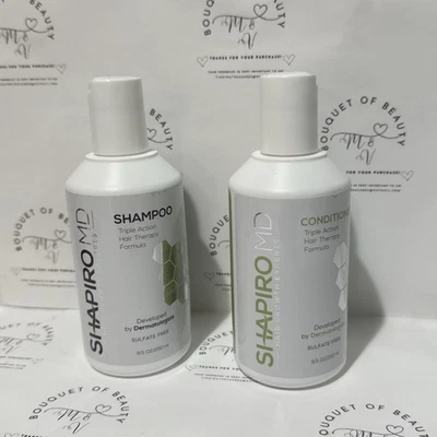 Shapiro MD HAIR GROWTH EXPERTS,TRIPLE ACCIÓN Shampoo&Conditioner 9.5 Oz/SEALED - Image 1 of 4
