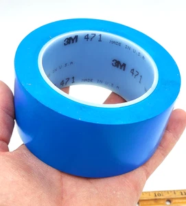 Cinta de vinilo 3m 471 azul 2" x 108 pies rollo 2 pulgadas de ancho, 33 metros de largo *NUEVA* - Imagen 1 de 7