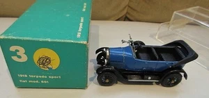 RIO DIE CAST #3 1918 TORPEDO SPORT FIAT MOD.501 IN PLASTIC CASE AND BOXED, - Picture 1 of 6
