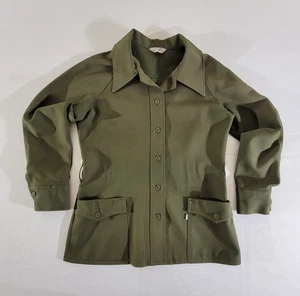 Vintage Levi's PC 16 (39" Chest) Lounge Suit Jacket Olive Polyester Safari Style - Picture 1 of 5