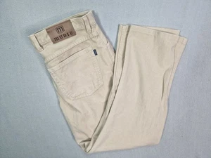 Pantalone Uomo Mudie Beige Regolare Dritto W38 Corto Made In England - Foto 1 di 10