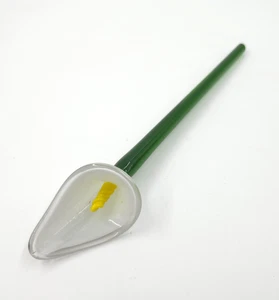 Flor de vidrio soplado a mano de Murano vintage tallo largo JACK IN THE PULPIT FLOWER - Imagen 1 de 2