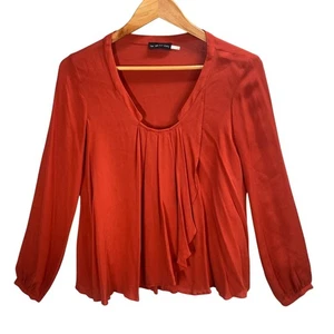 Anthropologie The Addison Story Top Damen Small Seide Rost Orange Boho Chic - Bild 1 von 7