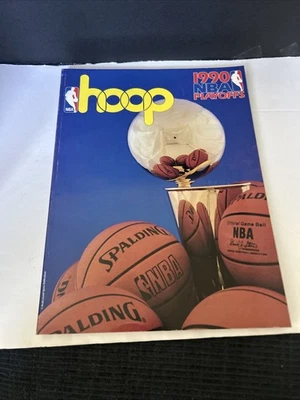 Hoop Magazine Playoff Edition Program 1990 Detroit Pistons NY Knicks Creases - Image 1 of 4