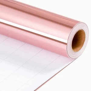 Pink Wrapping Paper Roll - 17 in X 16.4 Ft(23.3 Sq.Ft.) Metallic Pink Solid Colo - Picture 1 of 6