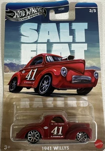 1941 Willys Red Hot Wheels Salt Flat Racers Series #3of5 Blue JBY83 New in Pack - Picture 1 of 11