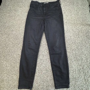 Madewell 11" Roadtripper Skinny Jeans Damen Gr. 28 Black Wash Stretch Denim - Bild 1 von 8
