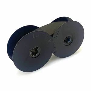 Black Ribbon on METAL SPOOLS for Remington No 5 Streamliner Typewriter DeLuxe 5T - Picture 1 of 3