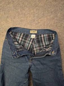 Vintage 90er L.L. Bean lila Flanell gefüttert Denim Outdoor Jeans Größe 10 Wärme - Bild 1 von 7