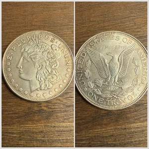 Vintage Morgan Dollar Design 1 Feinunze .999 Feinsilber Rundbarren - Bild 1 von 8