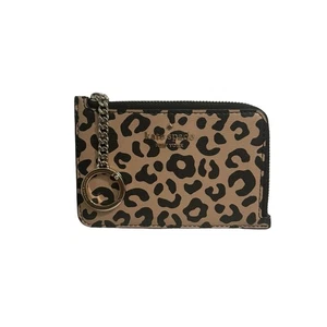 Portacarte Kate Spade Darcy stampa leopardata media l zip con portachiavi nuovo - Foto 1 di 8