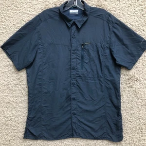 Camisa Columbia Abotonada Mediana Adulto Azul Omni Tono Ventilada Pesca Exterior Hombres - Imagen 1 de 12