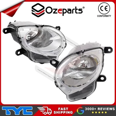 Pair LH+RH Lower Head Light Lamp High Beam & DRL For Fiat 500 500C 2008~2015 - image 1 of 4