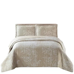 Royal Tradition Odette-Beige Reversible Coverlets, California King Over-Sized... - Picture 1 of 4