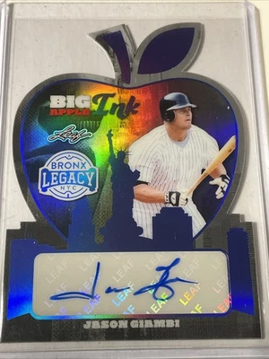 Tinta troquelada Leaf Bronx Legacy Big Apple 2025 Jason Giambi automática #3/8 Yankees Foto 1 de 3