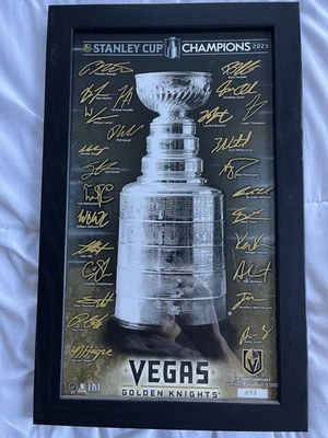 Highland Mint Vegas Golden Knights Stanley Cup Champions 签名奖杯牌匾 — 第 1/2 张图片